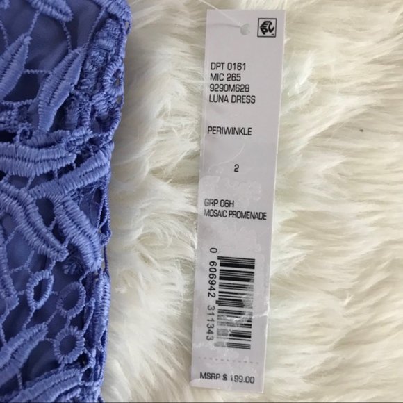 ANTONIO MELANI Blue Lace Midi Dress - Picture 6 of 15